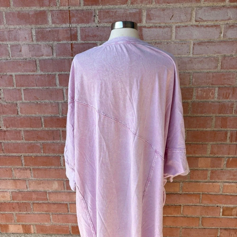 Free People Dusk To Dawn nightgown Women's XL Pink Stonewashed Oversized
